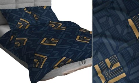 Poszewka bawełniana 70x80 granatowa niebieska złota geometria 4893 A bawełna Max Poszewka bawełniana 70x80 granatowa niebieska złota geometria 4893 A bawełna Max