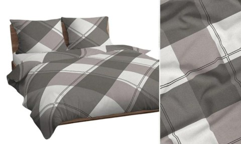 Poszewka bawełniana 70x80 szara ciemna beżowa biała kratka 4746 B bawełna Max Poszewka bawełniana 70x80 szara ciemna beżowa biała kratka 4746 B bawełna Max