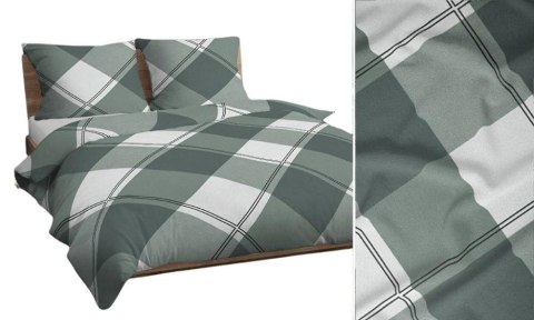Poszewka bawełniana 70x80 zielona biała kratka 4746 C bawełna Max Poszewka bawełniana 70x80 zielona biała kratka 4746 C bawełna Max