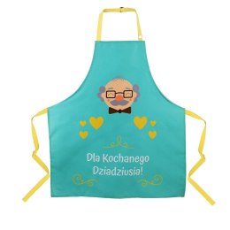 Fartuch kuchenny 75x65 turkusowa Dla Kochanego Dziadziusia