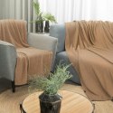 Koc narzuta 150x200 Bukla 2 beżowy baranek z mikrofibry Eurofirany