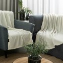 Koc narzuta 150x200 Bukla 2 kremowy baranek z mikrofibry Eurofirany
