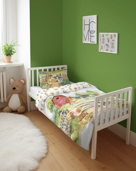 Pościel bawełniana 100x135 5140 A Farma zwierzątka zielona żółta biała dziecięca do łóżeczka jedna poszewka 40x60 Mayamoo 26 Pościel bawełniana 100x135 5140 A Farma zwierzątka zielona żółta biała dziecięca do łóżeczka jedna poszewka 40x60 Mayamoo 26