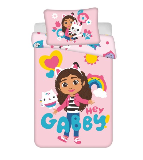 Pościel bawełniana 100x135 Koci domek Gabi różowa poszewka 40x60 Gabby`s Dollhouse JF24 Pościel bawełniana 100x135 Koci domek Gabi różowa poszewka 40x60 Gabby`s Dollhouse JF24
