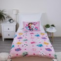 Pościel bawełniana 100x135 Koci domek Gabi różowa poszewka 40x60 Gabby`s Dollhouse JF24 Pościel bawełniana 100x135 Koci domek Gabi różowa poszewka 40x60 Gabby`s Dollhouse JF24