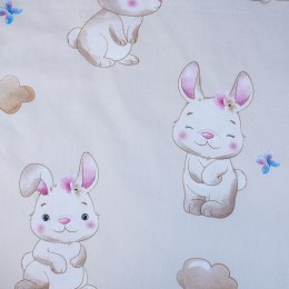 Pościel bawełniana 100x135 Króliczek Gwiazdka beżowa poszewka 40x60 JF24
