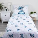 Pościel bawełniana 140x200 Lilo I Stitch Ohana biała niebieska poszewka 70x90 Jf24 Pościel bawełniana 140x200 Lilo I Stitch Ohana biała niebieska poszewka 70x90 Jf24