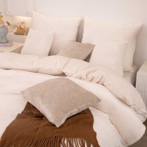 Pościel z mikrofibry 220x200 Cozy kremowa miś pluszowa I23 Pościel z mikrofibry 220x200 Cozy kremowa miś pluszowa I23