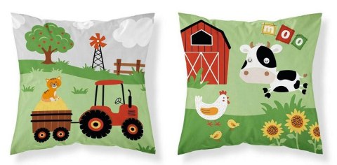 Poszewka bawełniana 40x40 Farma zielona czerwona szara PSBA 39 B Mayamoo 26 Poszewka bawełniana 40x40 Farma zielona czerwona szara PSBA 39 B Mayamoo 26