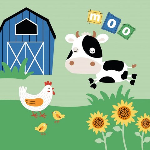 Poszewka bawełniana 40x40 Farma zielona niebieska PSBA 39 A Mayamoo 26 Poszewka bawełniana 40x40 Farma zielona niebieska PSBA 39 A Mayamoo 26