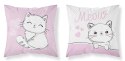 Poszewka bawełniana 40x40 różowa z kotkiem w groszki - Mayamoo 26 Poszewka bawełniana 40x40 różowa z kotkiem w groszki - Mayamoo 26