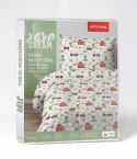 Pościel bawełniana 140x200 biała kolorowa Wieś 5447A z jedną poszewką 70x80 XOXO DREAM Pościel bawełniana 140x200 biała kolorowa Wieś 5447A z jedną poszewką 70x80 XOXO DREAM