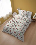 Pościel bawełniana 140x200 biała kolorowa Wieś 5447A z jedną poszewką 70x80 XOXO DREAM Pościel bawełniana 140x200 biała kolorowa Wieś 5447A z jedną poszewką 70x80 XOXO DREAM
