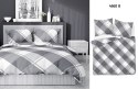 Pościel bawełniana 220x200 szara krata 4660 B Bawełna 37 Pościel bawełniana 220x200 szara krata 4660 B Bawełna 37