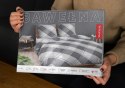 Pościel bawełniana 220x200 szara krata 4660 B Bawełna 37 Pościel bawełniana 220x200 szara krata 4660 B Bawełna 37
