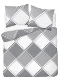 Pościel satynowa 220x200 szara biała kratka 4683 B Home Satin 40 Pościel satynowa 220x200 szara biała kratka 4683 B Home Satin 40