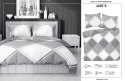 Pościel satynowa 220x200 szara biała kratka 4683 B Home Satin 40 Pościel satynowa 220x200 szara biała kratka 4683 B Home Satin 40