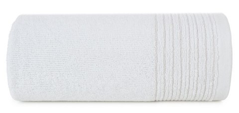 Ręcznik Lari 1 50x90 biały z ozdobną bordiurą przetykaną błyszczącą nicią 500 g/m2 Eurofirany Ręcznik Lari 1 50x90 biały z ozdobną bordiurą przetykaną błyszczącą nicią 500 g/m2 Eurofirany