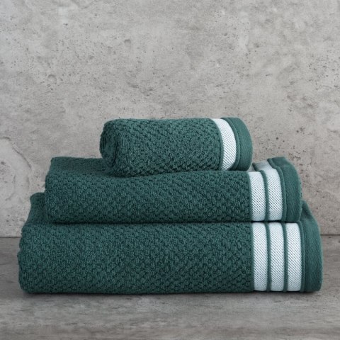 Ręcznik Madlen 7 70x140 zielony ciemny zdobiony kolorową frotte 500 g/m2 Eurofirany Ręcznik Madlen 7 70x140 zielony ciemny zdobiony kolorową frotte 500 g/m2 Eurofirany