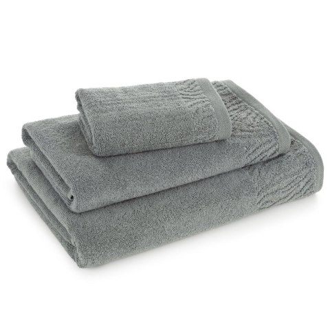 Ręcznik Margo 3 50x90 szary z ozdobną bordiurą przetykaną błyszczącą nicią 500 g/m2 Eurofirany Ręcznik Margo 3 50x90 szary z ozdobną bordiurą przetykaną błyszczącą nicią 500 g/m2 Eurofirany