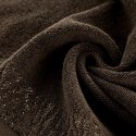 Ręcznik Margo 8 50x90 brązowy z ozdobną bordiurą przetykaną błyszczącą nicią 500 g/m2 Eurofirany Ręcznik Margo 8 50x90 brązowy z ozdobną bordiurą przetykaną błyszczącą nicią 500 g/m2 Eurofirany