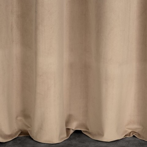 Zasłona 140x250 Rosa beżowa ciemna welurowa gotowa na przelotkach D91 Zasłona 140x250 Rosa beżowa ciemna welurowa gotowa na przelotkach D91