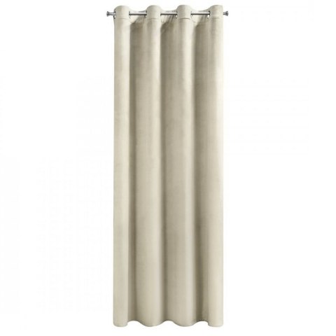 Zasłona 140x250 Rosa kremowa welurowa gotowa na przelotkach D91 Zasłona 140x250 Rosa kremowa welurowa gotowa na przelotkach D91