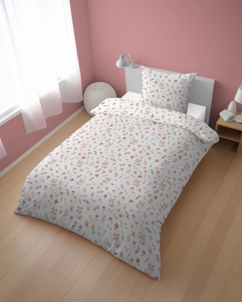 Pościel bawełniana 160x200 Różany Ogród 5440 A z jedną poszewką 70x80 XOXO DREAM Pościel bawełniana 160x200 Różany Ogród 5440 A z jedną poszewką 70x80 XOXO DREAM