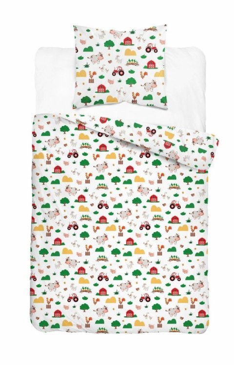 Pościel bawełniana 160x200 Wesoła Farma Mała 5439 A z jedną poszewką 70x80 XOXO DREAM Pościel bawełniana 160x200 Wesoła Farma Mała 5439 A z jedną poszewką 70x80 XOXO DREAM