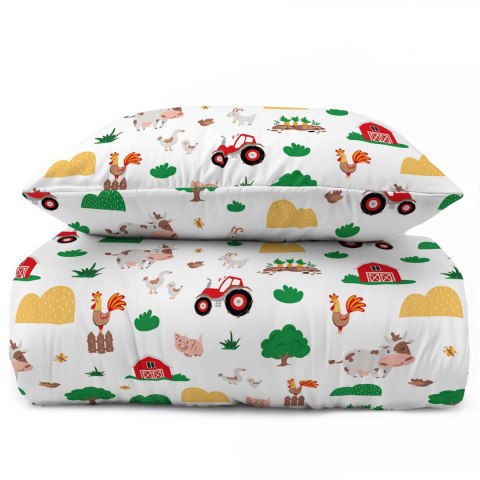 Pościel bawełniana 160x200 Wesoła Farma Mała 5439 A z jedną poszewką 70x80 XOXO DREAM Pościel bawełniana 160x200 Wesoła Farma Mała 5439 A z jedną poszewką 70x80 XOXO DREAM
