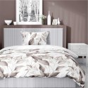 Pościel satynowa 140x200 Beżowa brązowe liscie 5326 B Home Satin 41 Pościel satynowa 140x200 Beżowa brązowe liscie 5326 B Home Satin 41