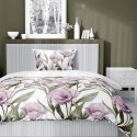 Pościel satynowa 140x200 Fioletowe kwiaty na białym tle 5328 B Home Satin 41 Pościel satynowa 140x200 Fioletowe kwiaty na białym tle 5328 B Home Satin 41