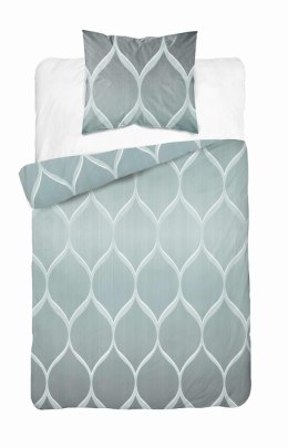 Pościel satynowa 140x200 miętowa geometryczna 5221 A Home Satin 41