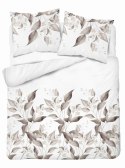 Pościel satynowa 160x200 Beżowa brązowa liście 5326 B Home Satin 41 Pościel satynowa 160x200 Beżowa brązowa liście 5326 B Home Satin 41