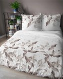 Pościel satynowa 160x200 Beżowa brązowa liście 5326 B Home Satin 41 Pościel satynowa 160x200 Beżowa brązowa liście 5326 B Home Satin 41
