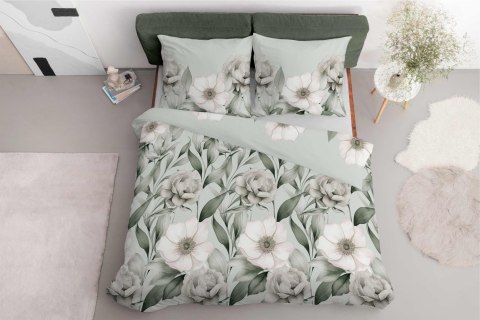 Pościel satynowa 160x200 Romantyczna Magnolia zielona 5220 B Home Satin 41 Pościel satynowa 160x200 Romantyczna Magnolia zielona 5220 B Home Satin 41