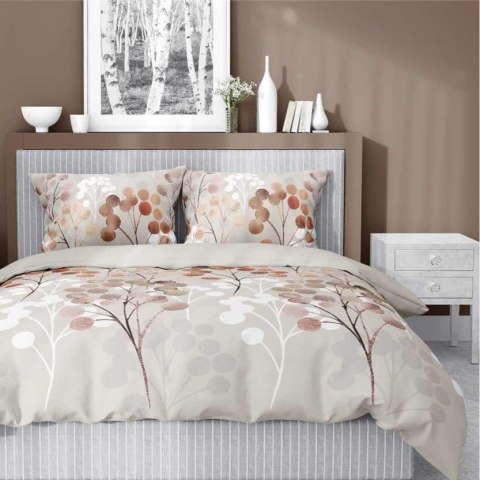 Pościel satynowa 160x200 gałązki z okrągłymi liśćmi beż 5223 A Home Satin 41 Pościel satynowa 160x200 gałązki z okrągłymi liśćmi beż 5223 A Home Satin 41