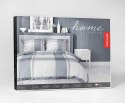 Pościel satynowa 160x200 kratka duża szara beżowa 5218 A Home Satin 41 Pościel satynowa 160x200 kratka duża szara beżowa 5218 A Home Satin 41