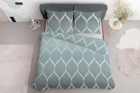Pościel satynowa 160x200 miętowa geometryczna 5221 A Home Satin 41 Pościel satynowa 160x200 miętowa geometryczna 5221 A Home Satin 41