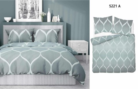 Pościel satynowa 160x200 miętowa geometryczna 5221 A Home Satin 41 Pościel satynowa 160x200 miętowa geometryczna 5221 A Home Satin 41