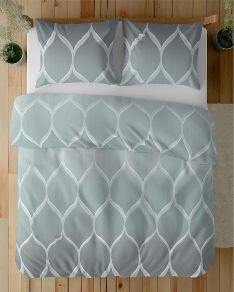 Pościel satynowa 160x200 miętowa geometryczna 5221 A Home Satin 41 Pościel satynowa 160x200 miętowa geometryczna 5221 A Home Satin 41