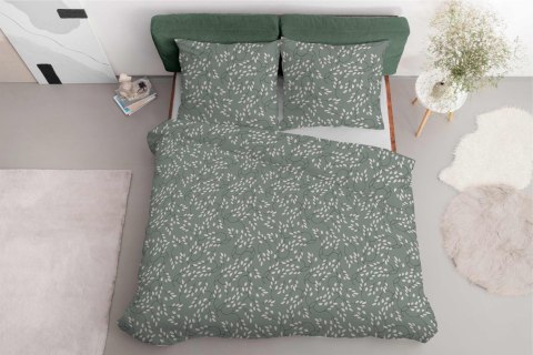 Pościel satynowa 160x200 szałwiowa liście drobne 5217 A Home Satin 41 Pościel satynowa 160x200 szałwiowa liście drobne 5217 A Home Satin 41
