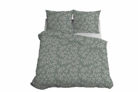 Pościel satynowa 160x200 szałwiowa liście drobne 5217 A Home Satin 41 Pościel satynowa 160x200 szałwiowa liście drobne 5217 A Home Satin 41