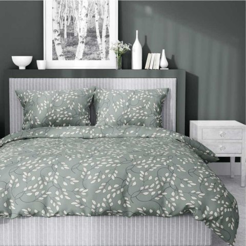 Pościel satynowa 160x200 szałwiowa liście drobne 5217 A Home Satin 41 Pościel satynowa 160x200 szałwiowa liście drobne 5217 A Home Satin 41