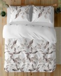 Pościel satynowa 220x200 Beżowa brązowe liście 5326 B Home Satin 41 Pościel satynowa 220x200 Beżowa brązowe liście 5326 B Home Satin 41