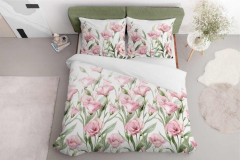 Pościel satynowa 220x200 Różowe kwiaty na białym tle 5328 A Home Satin 41 Pościel satynowa 220x200 Różowe kwiaty na białym tle 5328 A Home Satin 41