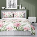 Pościel satynowa 220x200 Różowe kwiaty na białym tle 5328 A Home Satin 41