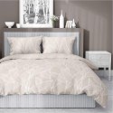 Pościel satynowa 220x200 beżowa liście 5087 A Home Satin 41 Pościel satynowa 220x200 beżowa liście 5087 A Home Satin 41