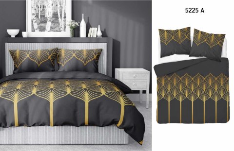 Pościel satynowa 220x200 czarna złota geometryczny motyw 5225 A Home Satin 41 Pościel satynowa 220x200 czarna złota geometryczny motyw 5225 A Home Satin 41