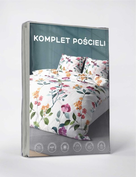 Pościel z mikrofibry 220x200 Botaniczny kolorowy wzór 5033 A 65 Light Pościel z mikrofibry 220x200 Botaniczny kolorowy wzór 5033 A 65 Light